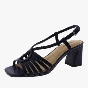 Easy Street Topaz Navy Block Heel Sandal